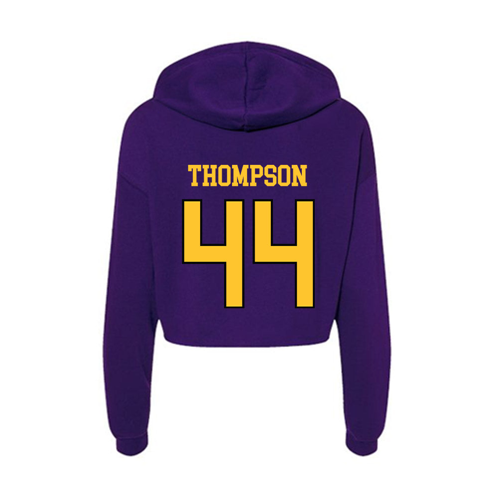 Montevallo - NCAA Baseball : Nic Thompson - Women's Crop Fleece Hoodie-1
