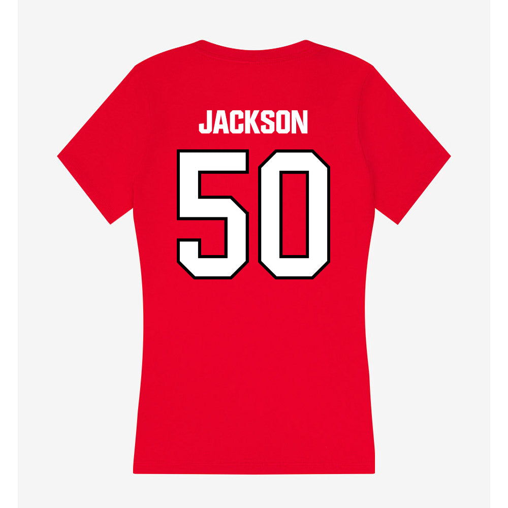 WSSU - NCAA Football : Julius Jackson - Women's V-Neck T-Shirt-1