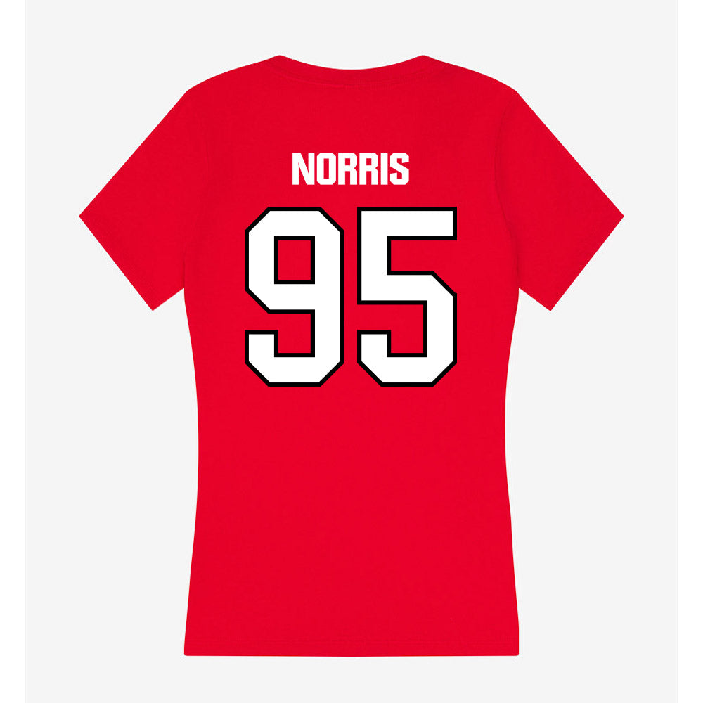 WSSU - NCAA Football : Jaylyn Norris - Women's V-Neck T-Shirt-1