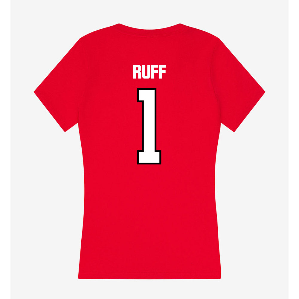 WSSU - NCAA Football : Timothy Ruff - Women's V-Neck T-Shirt-1