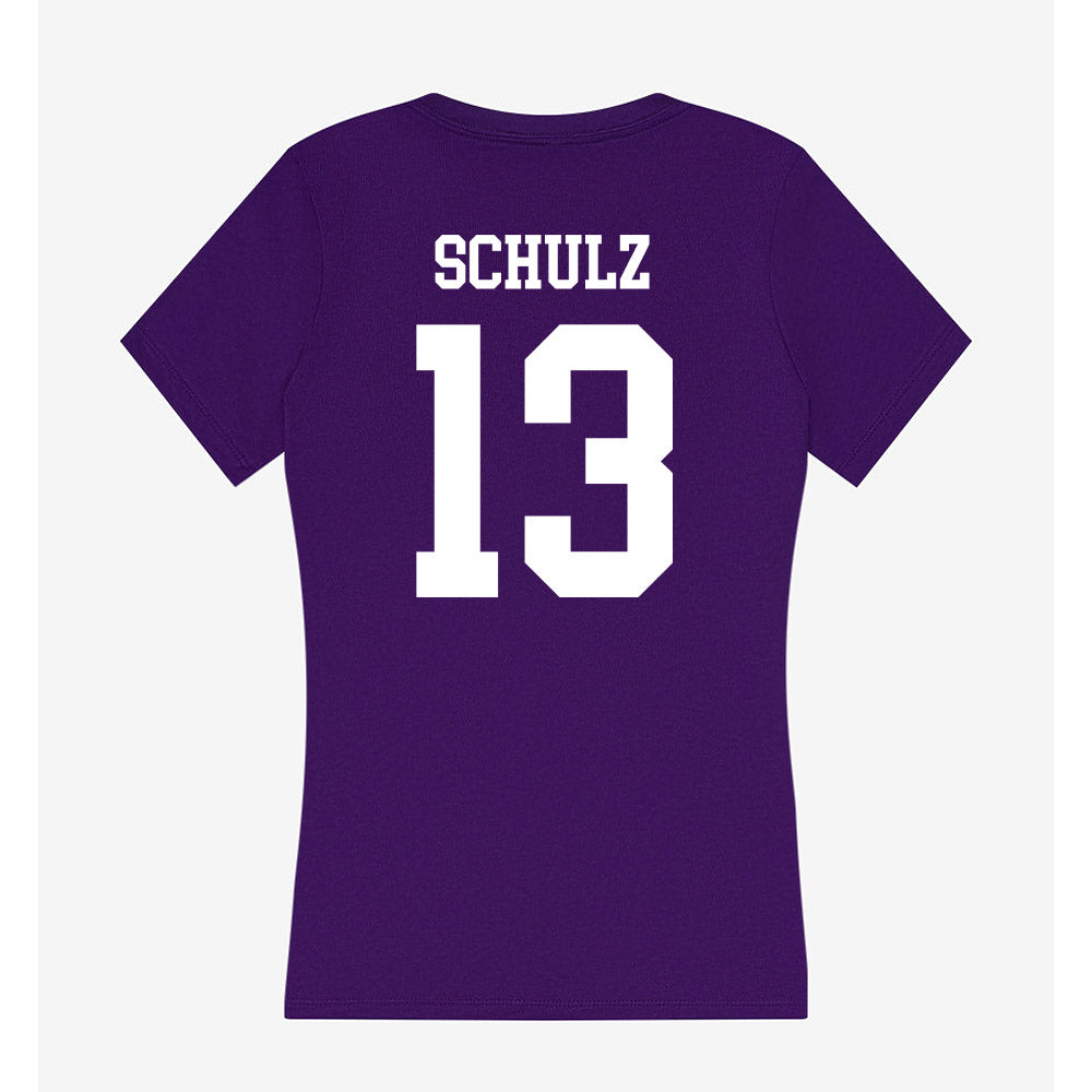 Evansville - NCAA Baseball : Simon Schulz - Women's V-Neck T-Shirt-1