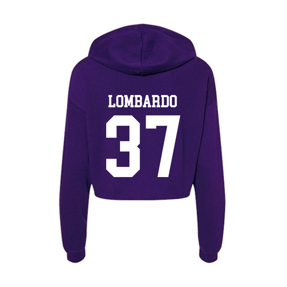 Evansville - NCAA Baseball : Trenton Lombardo - Women's Crop Fleece Hoodie-1