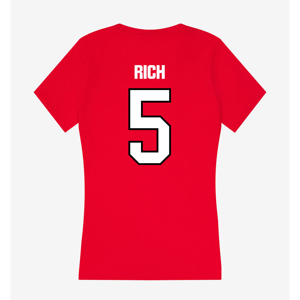 NWOSU - NCAA Women's Basketball : Mattie Rich - Women's V-Neck T-Shirt-1