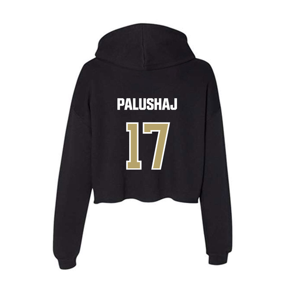 Lindenwood - NCAA Men's Soccer : Jozef Palushaj - Women's Crop Fleece Hooded Sweatshirt-1