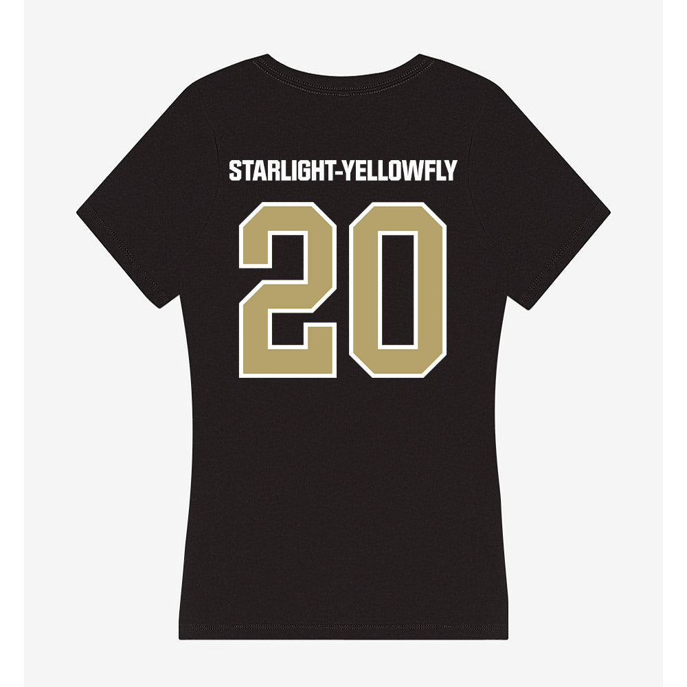 Lindenwood - NCAA Women's Ice Hockey : Tatem Starlight-Yellowfly - Women's V-Neck T-Shirt-1