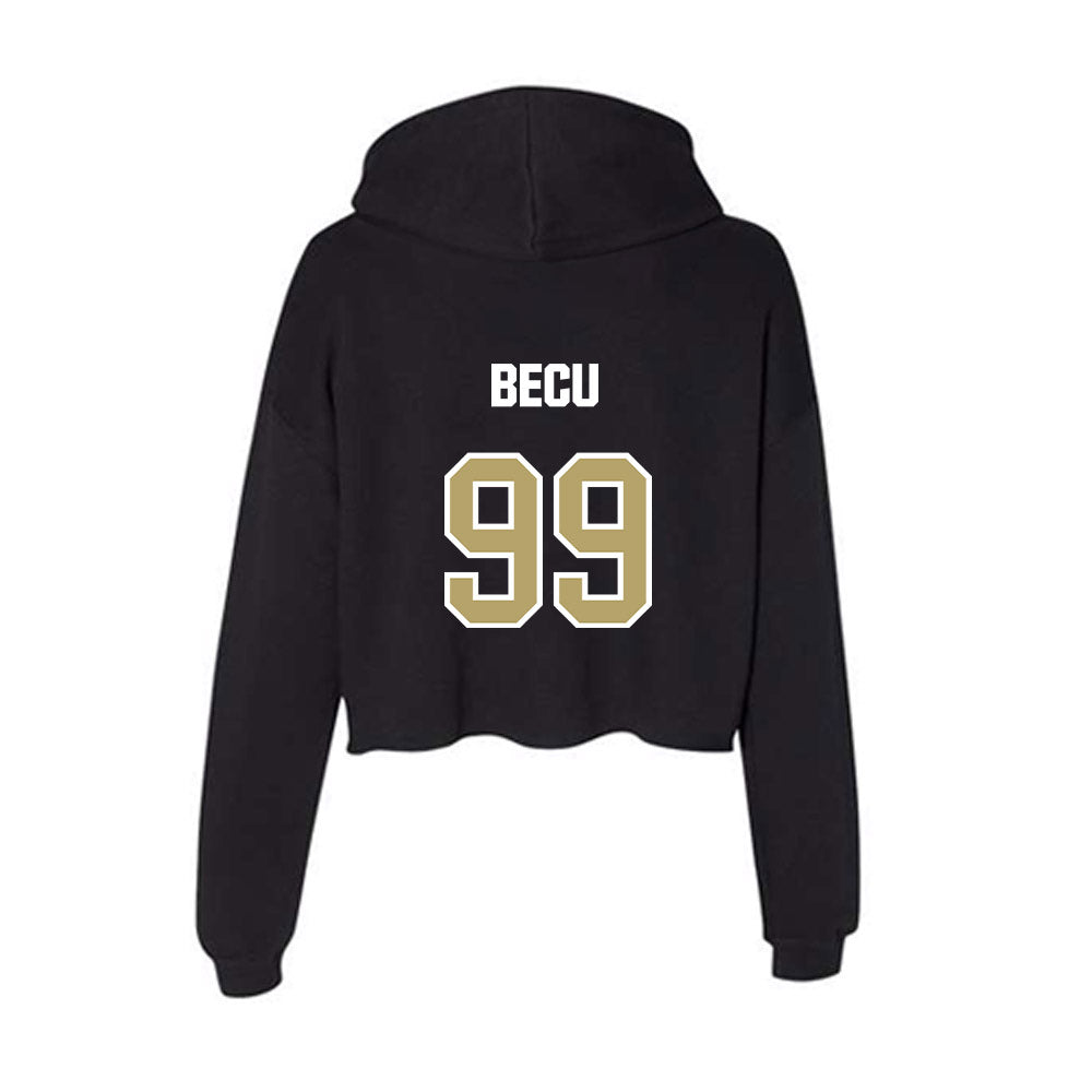 Lindenwood - NCAA Football : Eddie Becu - Women's Crop Fleece Hoodie-1