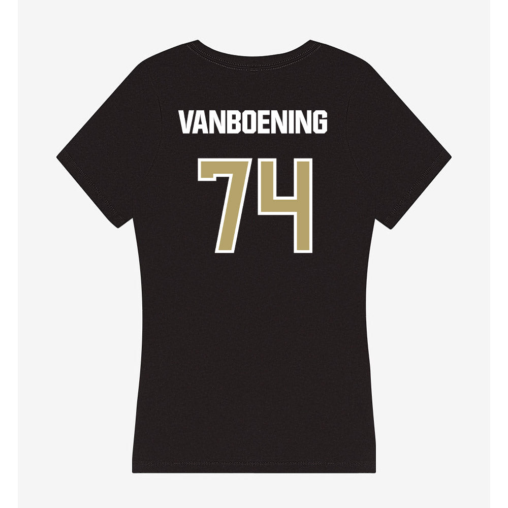 Lindenwood - NCAA Football : Trenton VanBoening - Women's V-Neck T-Shirt-1
