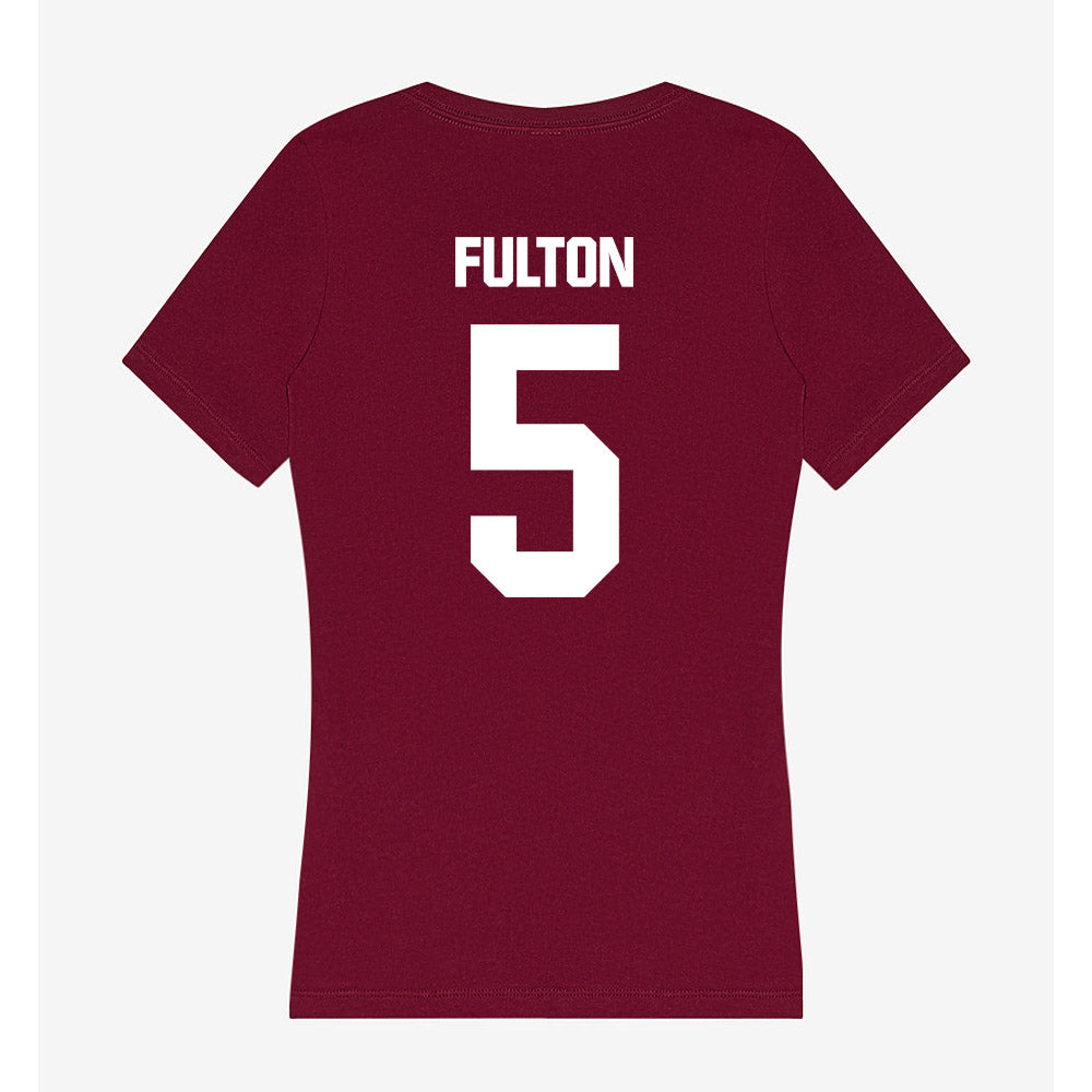 Colgate - NCAA Football : Cole Fulton - Women's V-Neck T-Shirt-1