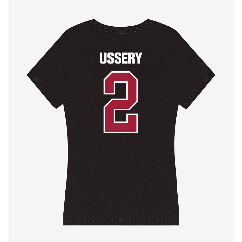Lenoir Rhyne - NCAA Football : James Ussery - Women's V-Neck T-Shirt-1