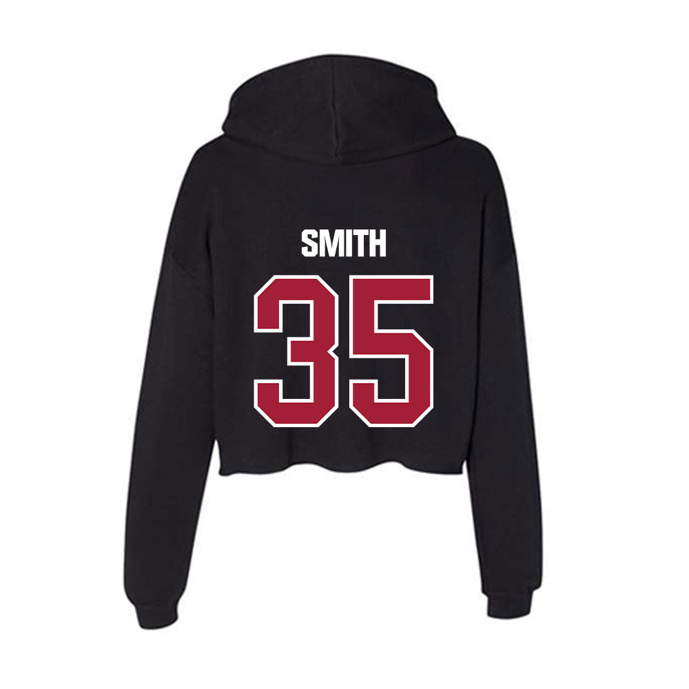 Lenoir Rhyne - NCAA Men's Lacrosse : Hayden Smith - Classic Shersey Women's Crop Fleece Hoodie-1