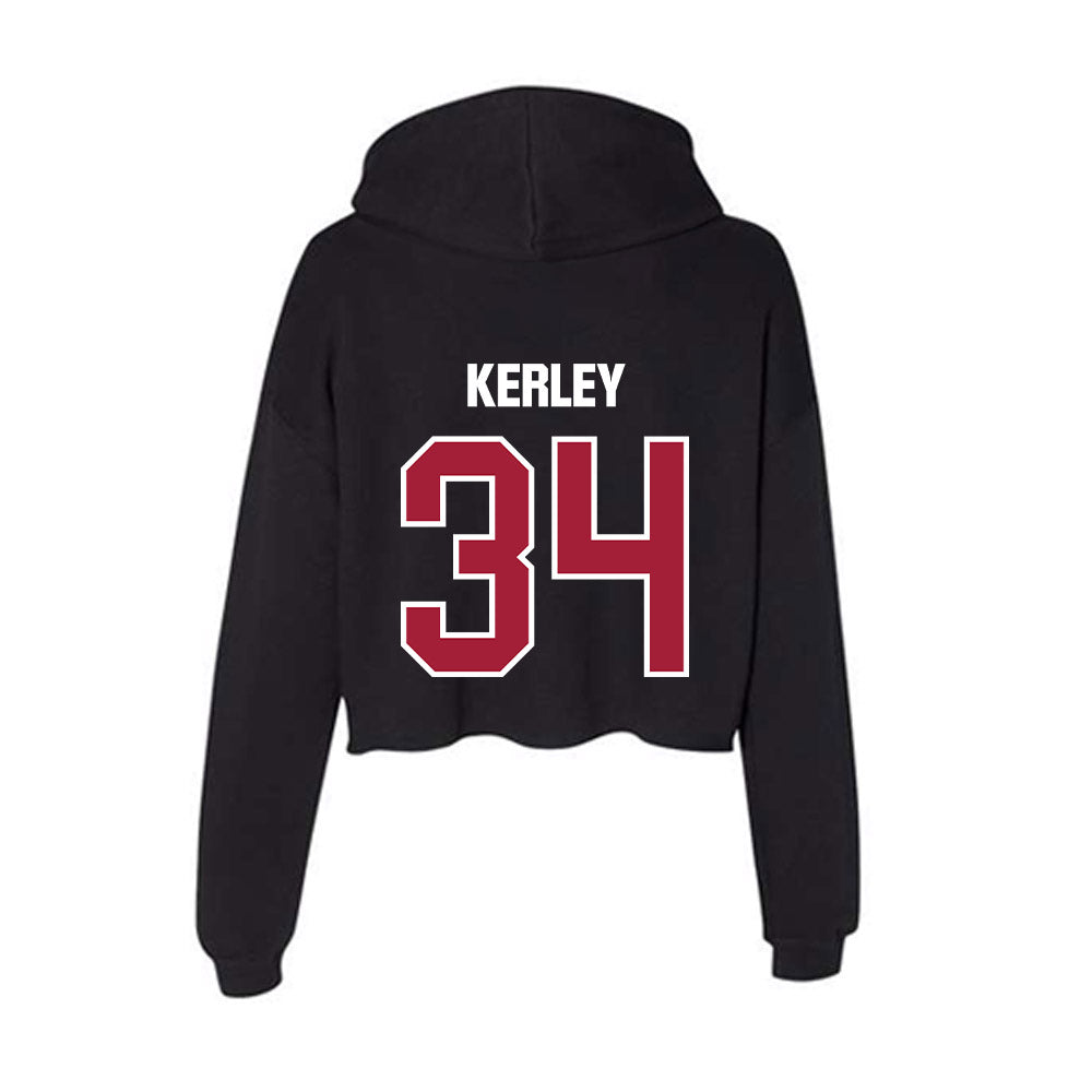 Lenoir Rhyne - NCAA Men's Soccer : Eli Kerley - Classic Shersey Women's Crop Fleece Hoodie-1