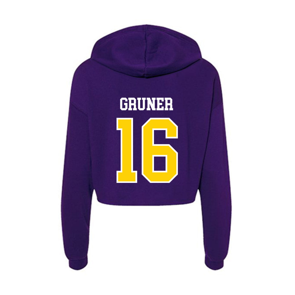 UWSP - NCAA Women's Volleyball : Jadynn Gruner - Women's Crop Fleece Hoodie-1