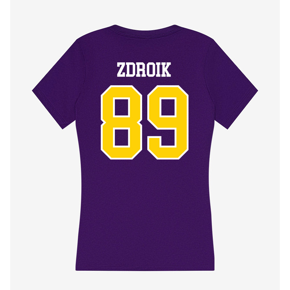 UWSP - NCAA Football : Daniel Zdroik - Women's V-Neck T-Shirt-1