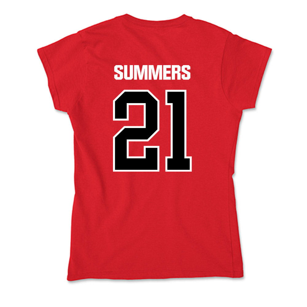 Youngstown State - NCAA Men's Basketball : Elijah Summers - Soft Style Women’s T-Shirt-1