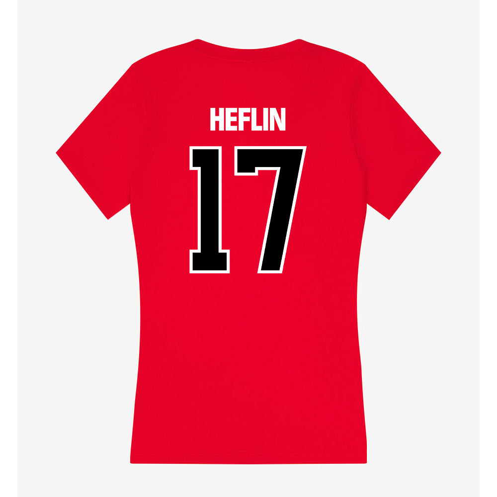 Youngstown State - NCAA Baseball : Tyler Heflin - Women's V-Neck T-Shirt-1