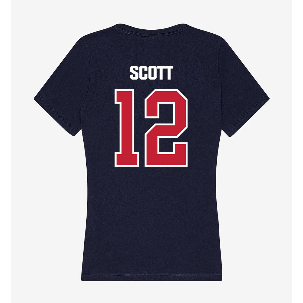Richmond - NCAA Women's Basketball : Aneisha Scott - Women's V-Neck T-Shirt-1