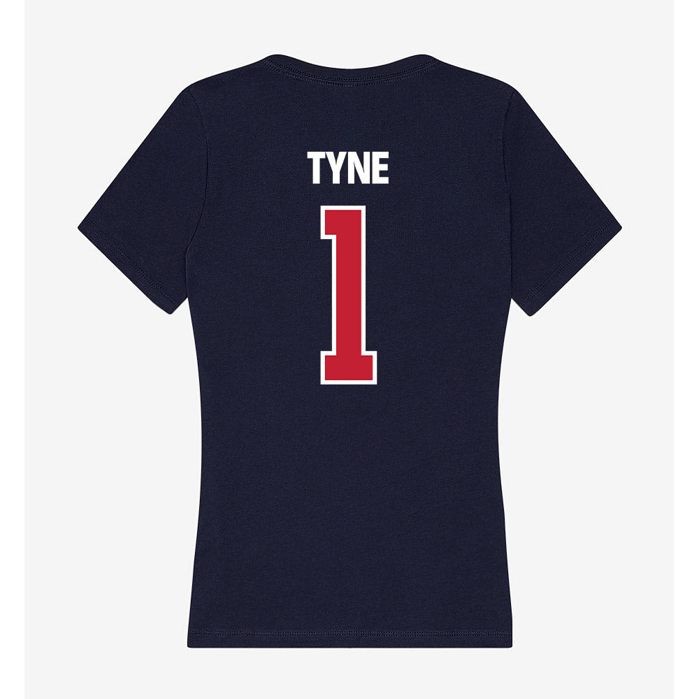 Richmond - NCAA Men's Basketball : Mikkel Tyne - Women's V-Neck T-Shirt-1