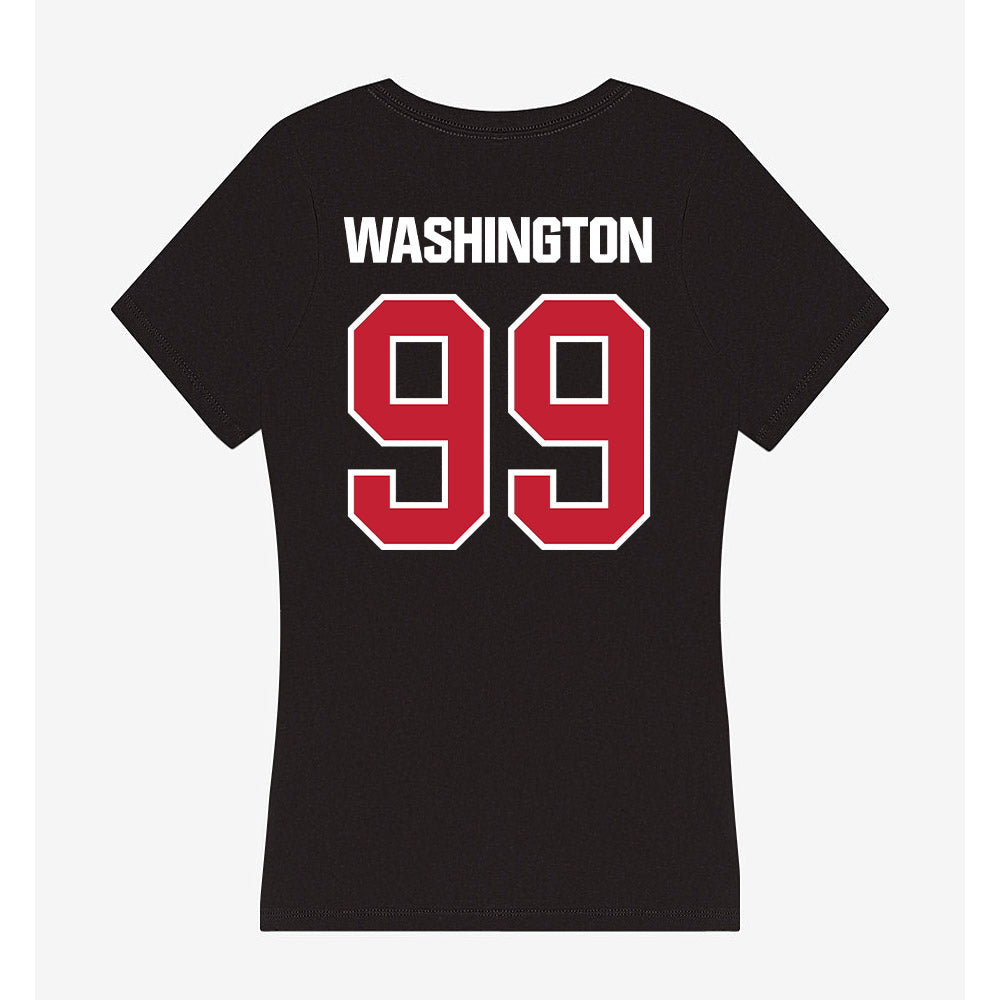 Northern Illinois - NCAA Football : Amari Washington - Women's V-Neck T-Shirt-1