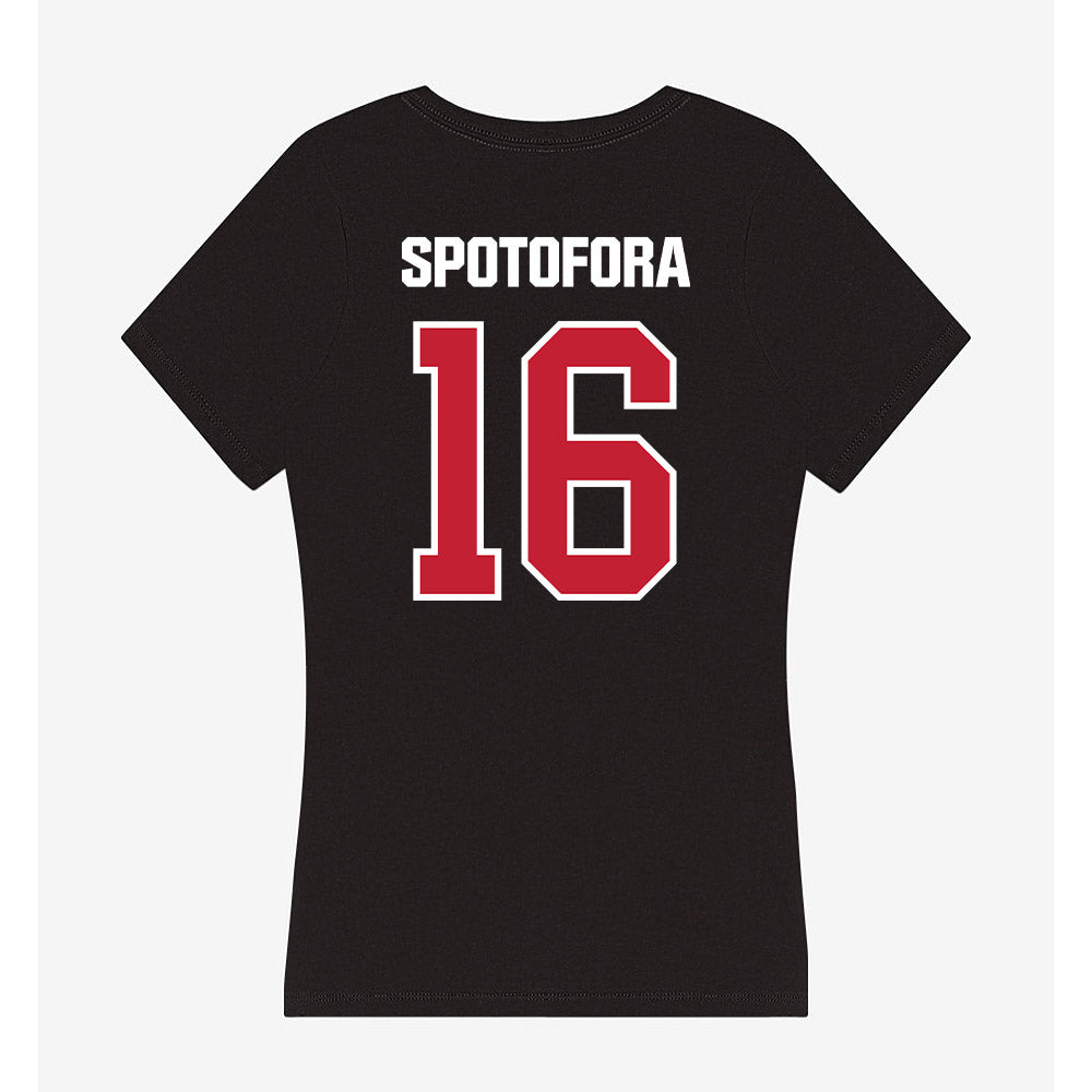 Northern Illinois - NCAA Baseball : Vincent Spotofora - Women's V-Neck T-Shirt-1