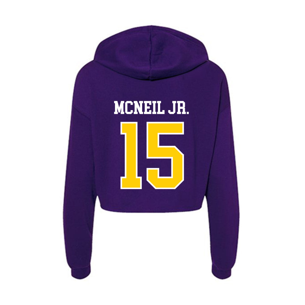 WIU - NCAA Football : Rodney McNeil Jr. - Women's Crop Fleece Hoodie-1