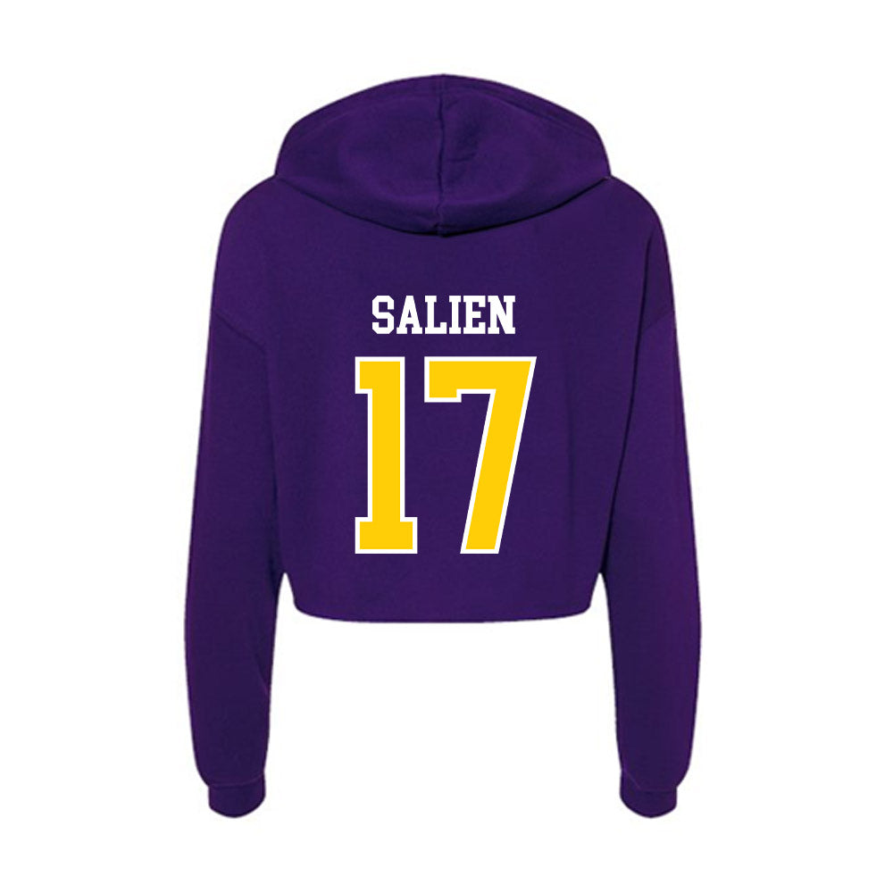 WIU - NCAA Football : Joel Salien - Women's Crop Fleece Hoodie-1