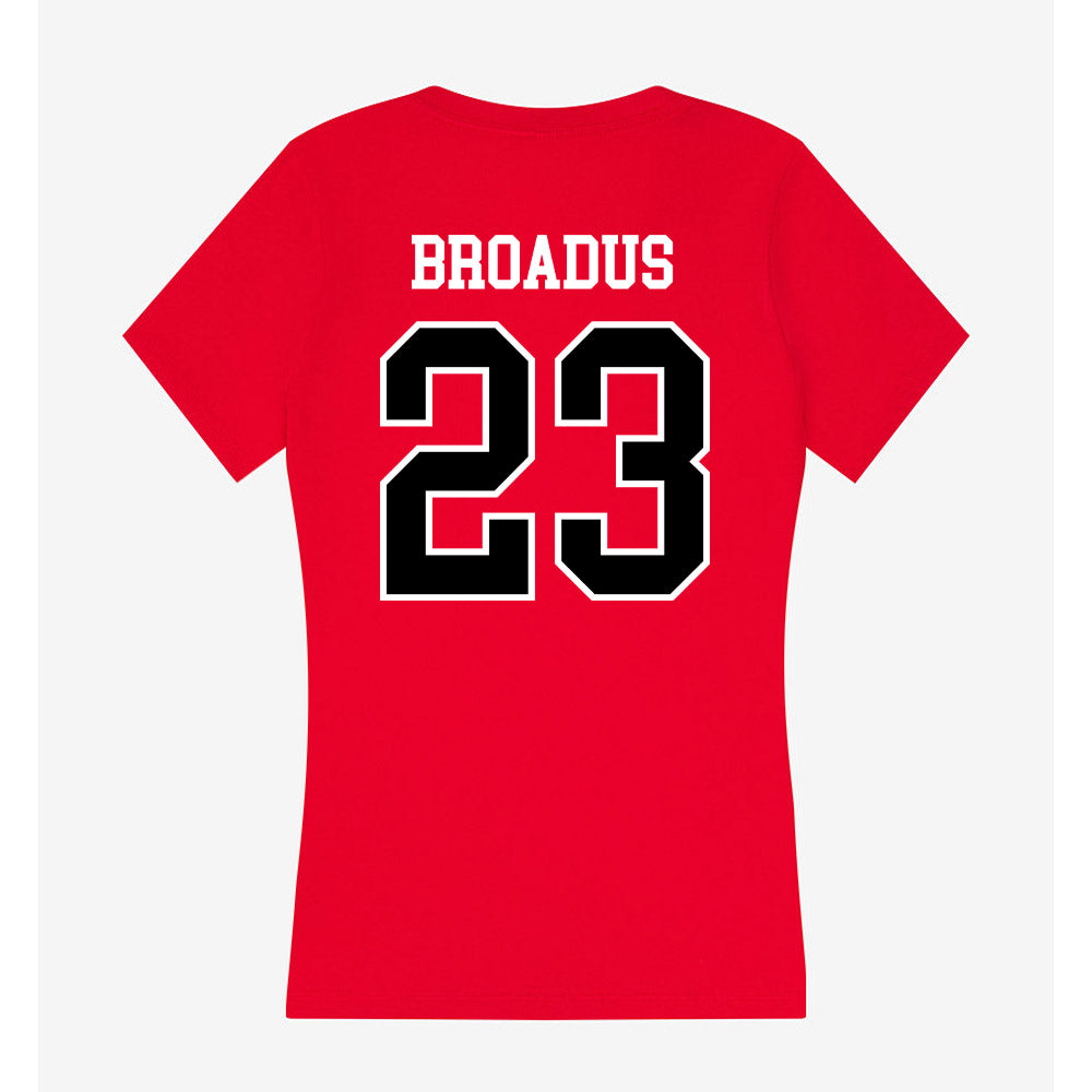 Valdosta State - NCAA Women's Basketball : Amaya Broadus - Women's V-Neck T-Shirt-1