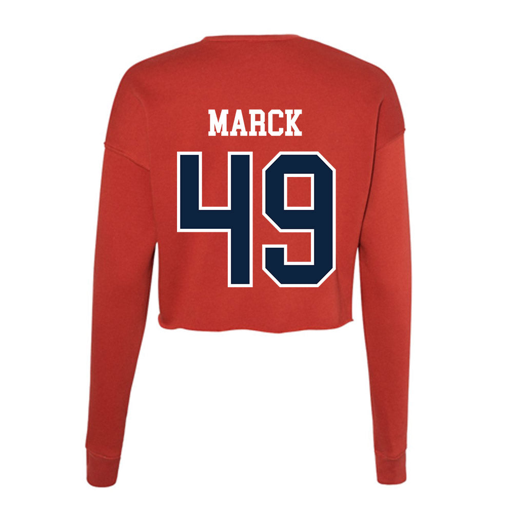 Stony Brook - NCAA Football : Mason Marck - Women's Cropped Crew Fleece-1