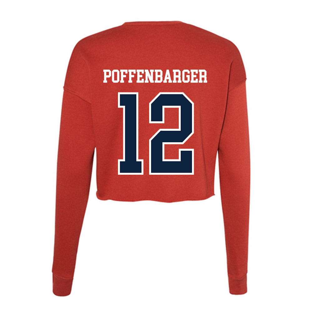 Stony Brook - NCAA Football : Brittin Poffenbarger - Women's Cropped Crew Fleece-1
