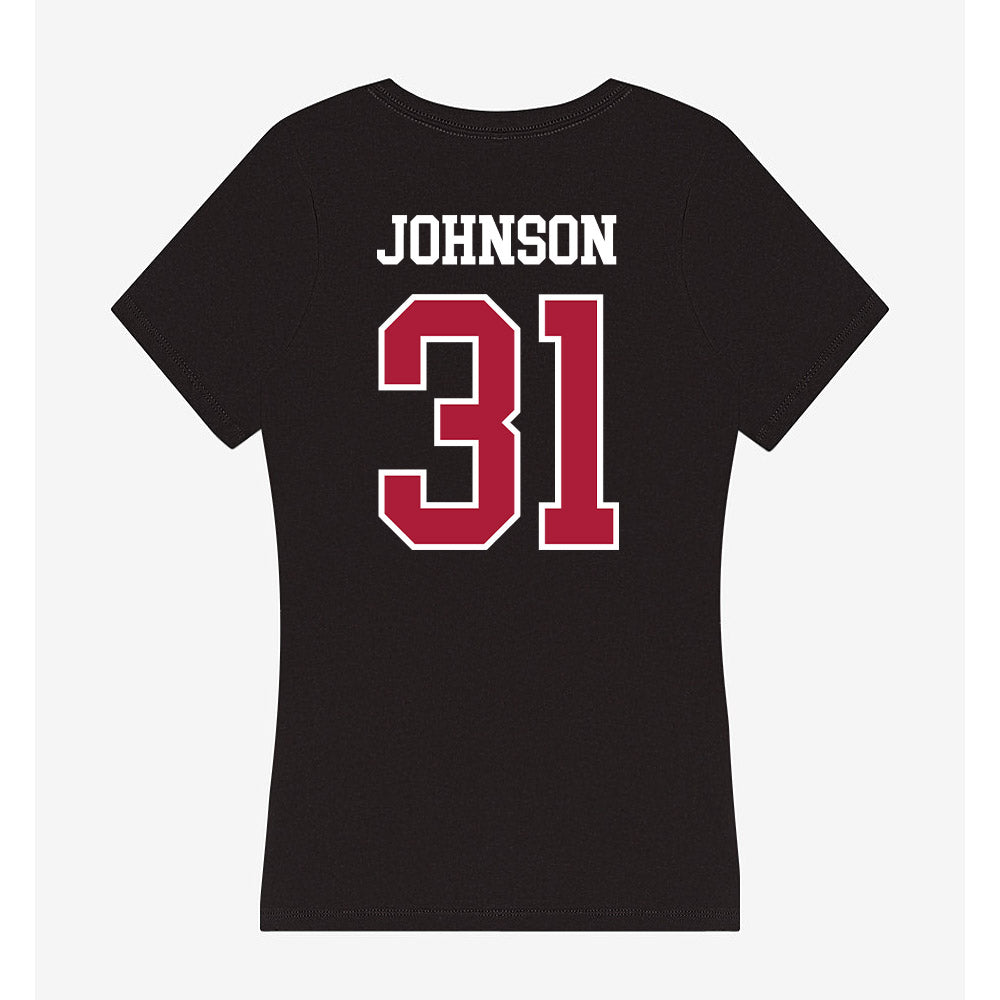 LMU - NCAA Baseball : Alec Johnson - Women's V-Neck T-Shirt-1