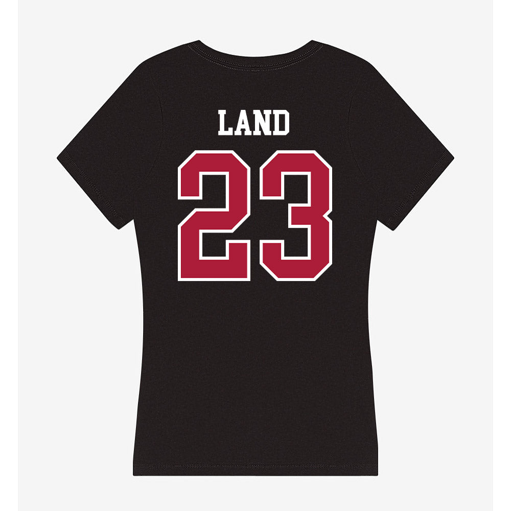LMU - NCAA Women's Soccer : Maci Land - Women's V-Neck T-Shirt-1
