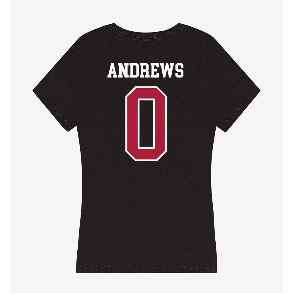 LMU - NCAA Women's Soccer : Elena Andrews - Women's V-Neck T-Shirt-1