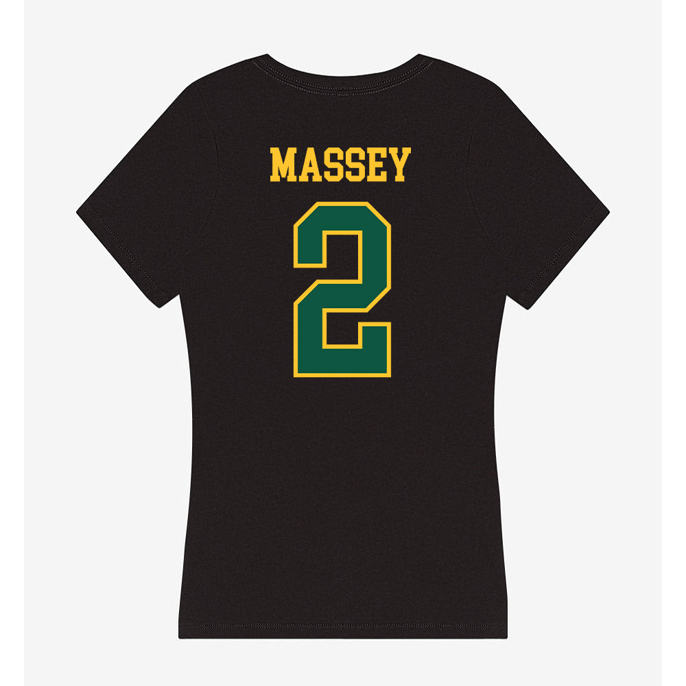 NDSU - NCAA Men's Basketball : Riley Massey - Women's V-Neck T-Shirt-1
