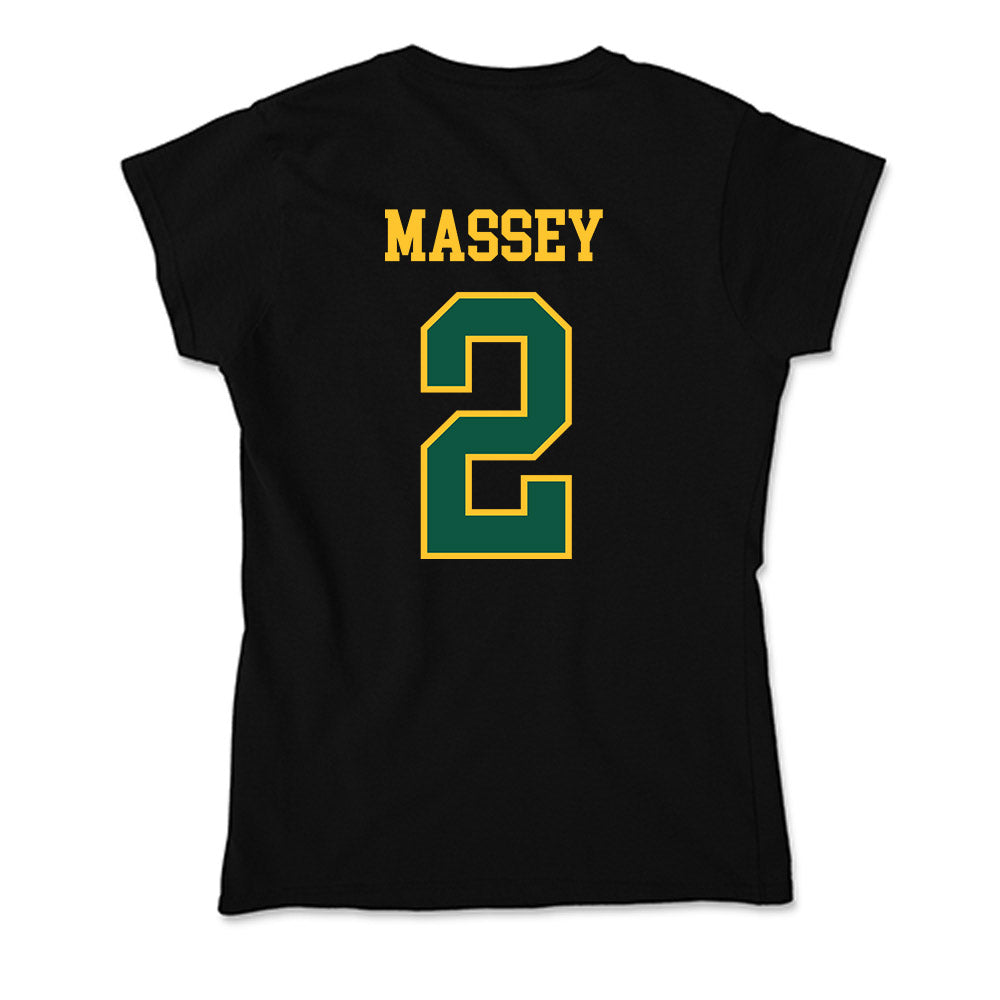NDSU - NCAA Men's Basketball : Riley Massey - Soft Style Women’s T-Shirt-1