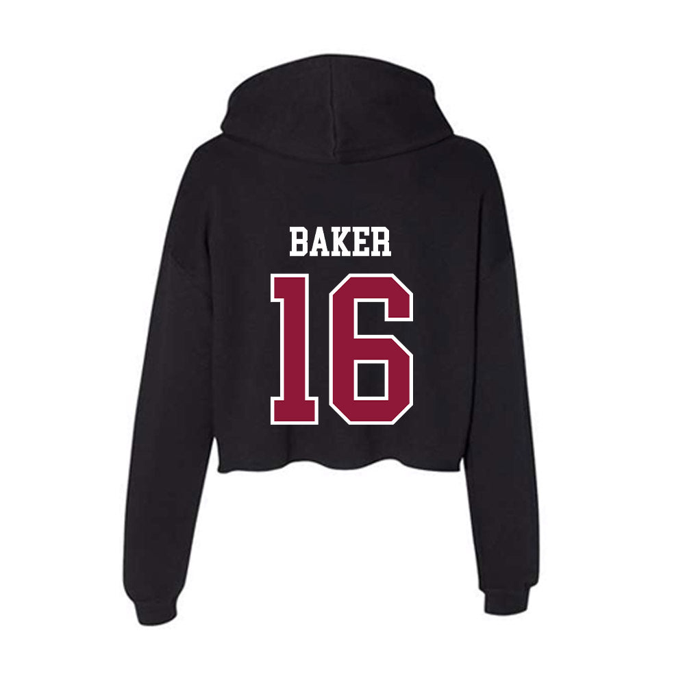 Henderson State - NCAA Football : Zach Baker - Women's Crop Fleece Hoodie-1