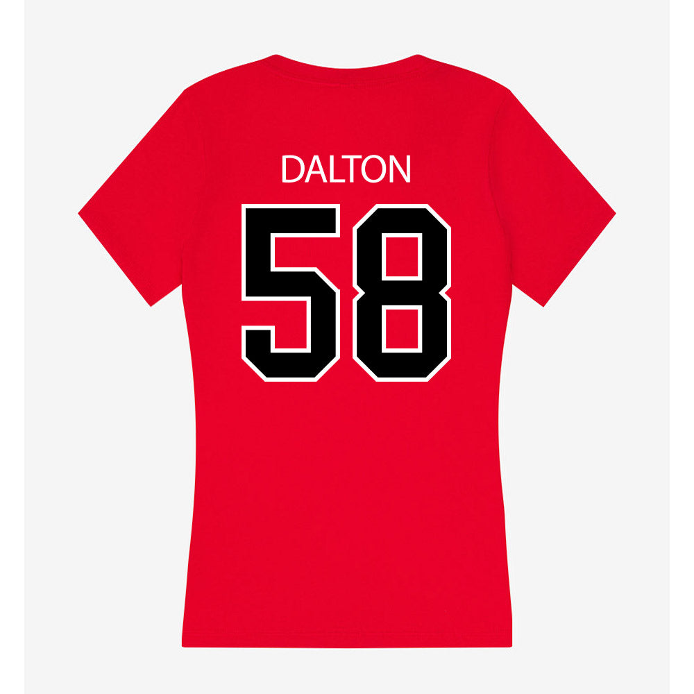 Marist - NCAA Football : Hudson Dalton - Women's V-Neck T-Shirt-1