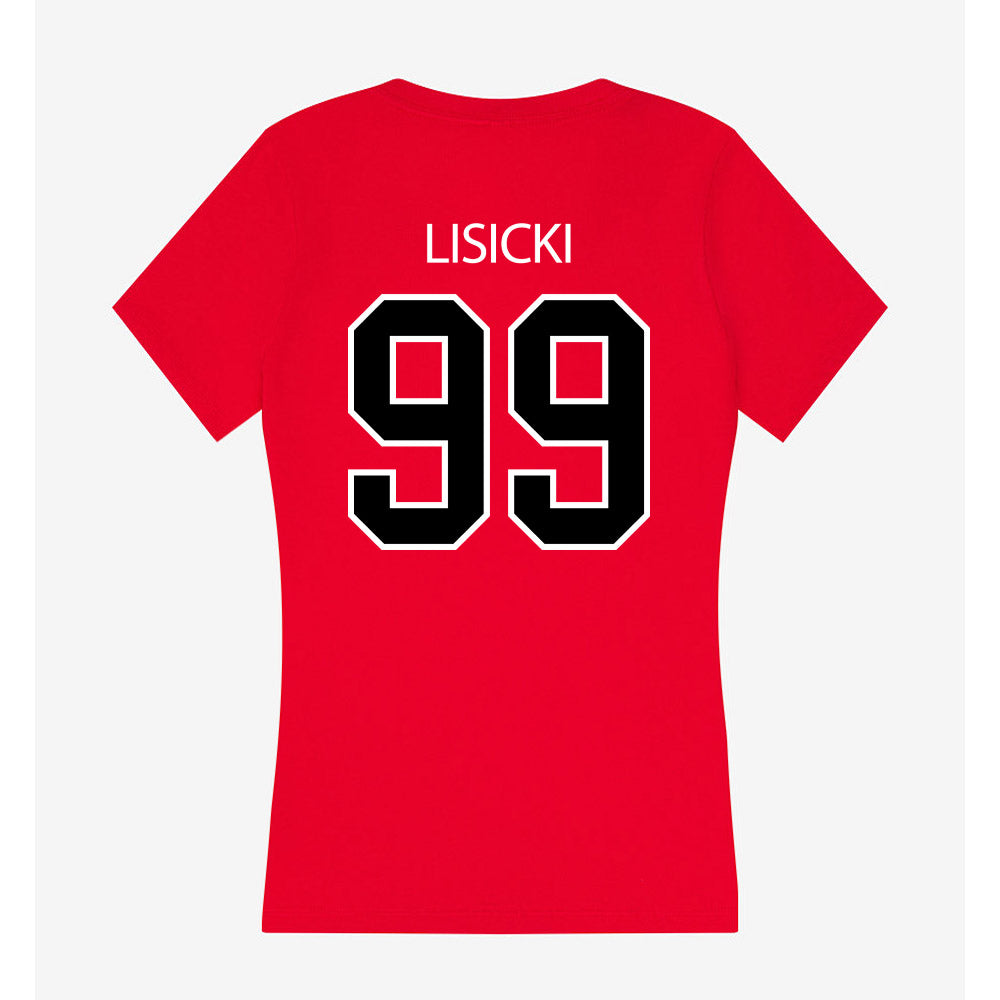 Marist - NCAA Football : Jake Lisicki - Women's V-Neck T-Shirt-1