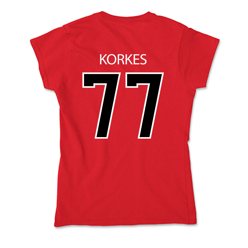 Marist - NCAA Football : Ethan Korkes - Soft Style Women’s T-Shirt-1