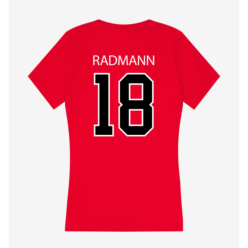 Marist - NCAA Men's Ice Hockey : Kevin Radmann - Women's V-Neck T-Shirt-1
