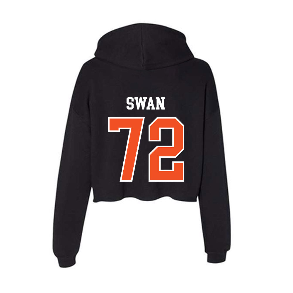 ECU - NCAA Football : Trevionte Swan - Women's Crop Fleece Hoodie-1