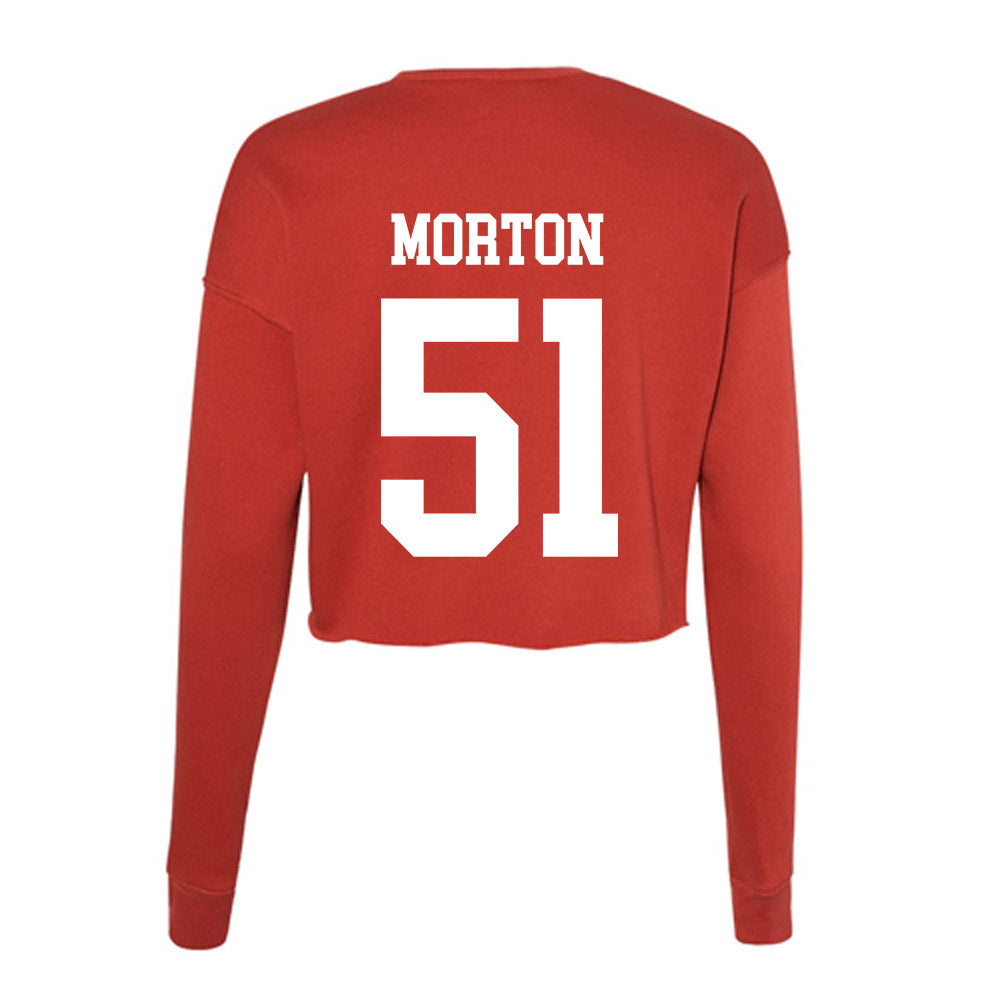 MSUM - NCAA Football : Dominic Morton - Women's Cropped Crew Fleece-1