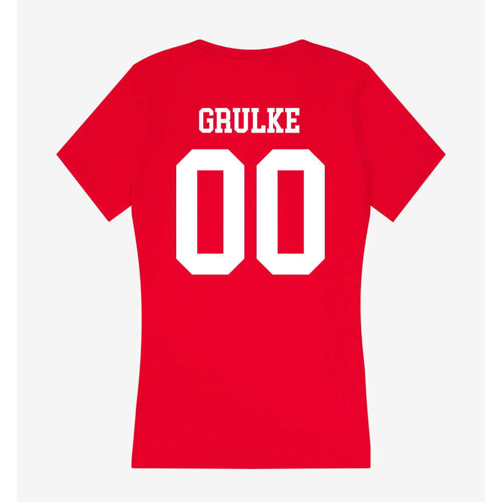 MSUM - NCAA Football : Ayden Grulke - Women's V-Neck T-Shirt-1