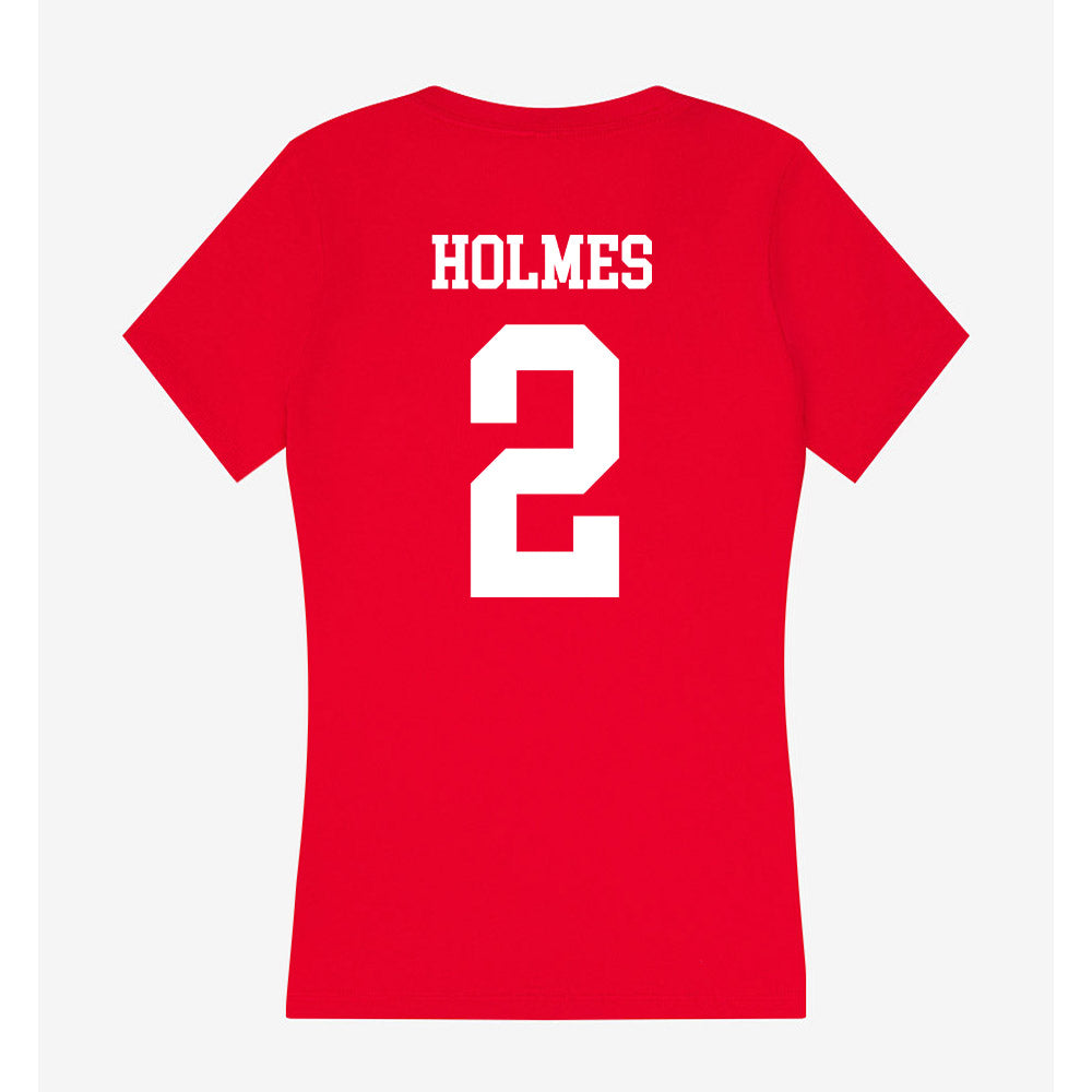MSUM - NCAA Men's Basketball : Nashawn Holmes - Women's V-Neck T-Shirt-1