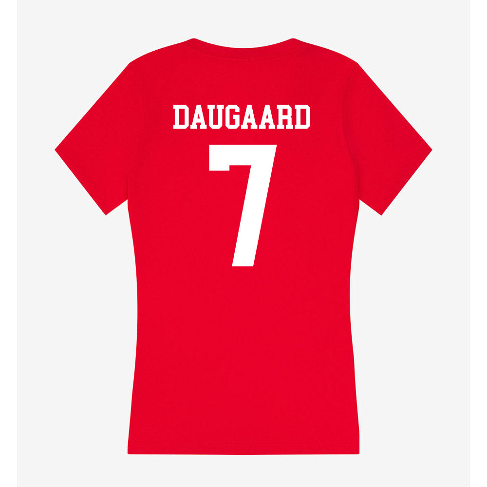MSUM - NCAA Softball : Morgan Daugaard - Women's V-Neck T-Shirt-1