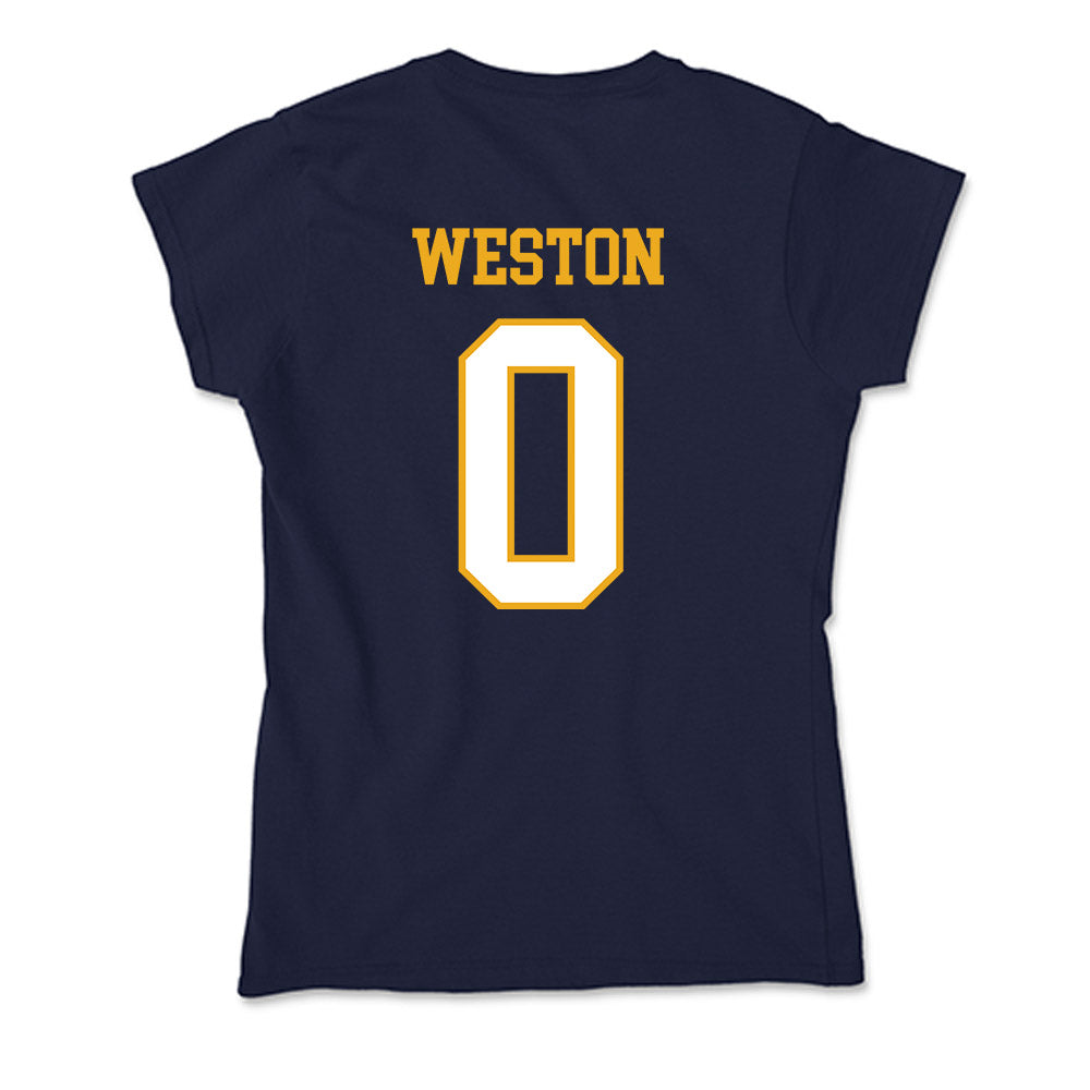 ETBU - NCAA Men's Soccer : Joshua Weston - Soft Style Women’s T-Shirt-1