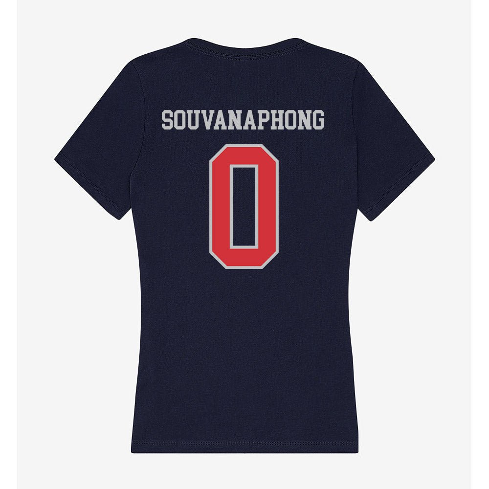 SMC - NCAA Women's Soccer : Soraya Souvanaphong - Women's V-Neck T-Shirt-1