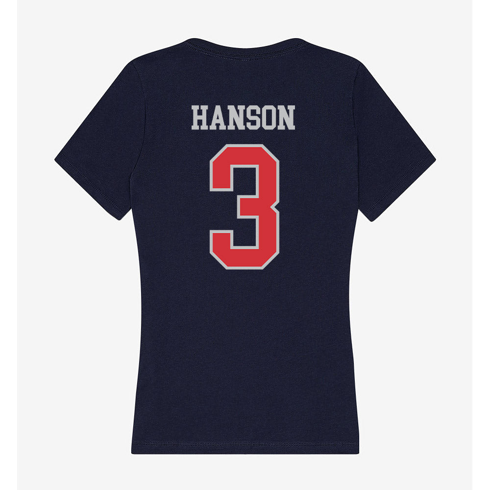 SMC - NCAA Women's Volleyball : Anna Hanson - Women's V-Neck T-Shirt-1