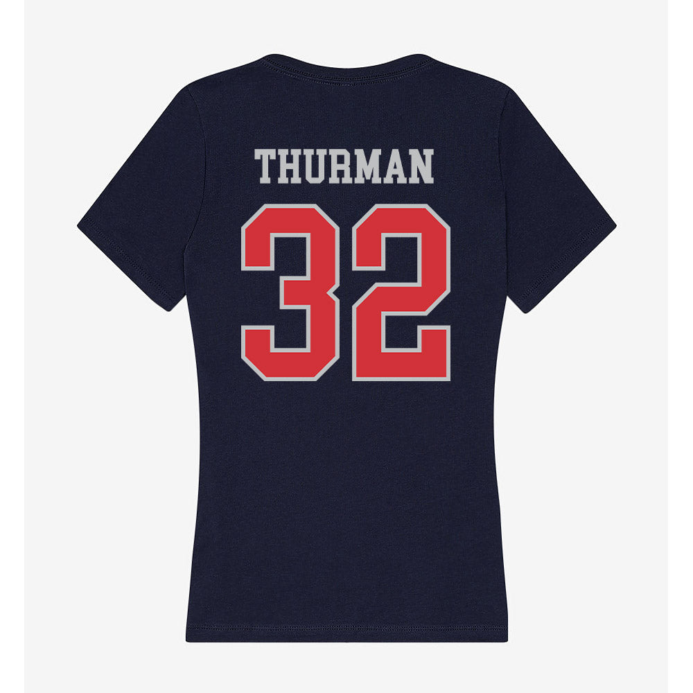SMC - NCAA Softball : Ella Thurman - Women's V-Neck T-Shirt-1