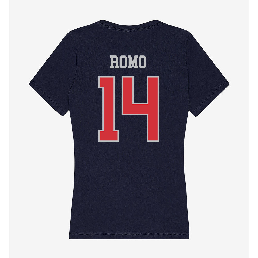 SMC - NCAA Women's Soccer : Micaela Romo - Women's V-Neck T-Shirt-1