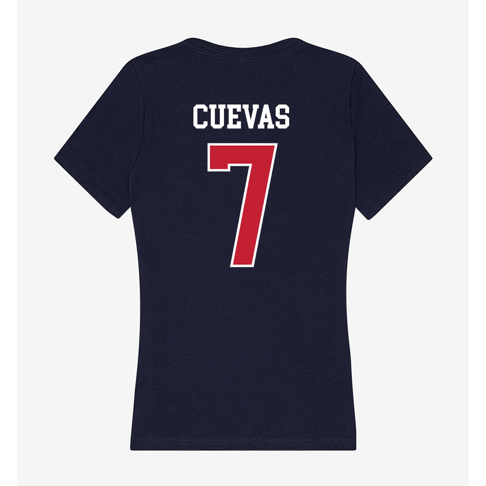Utah Tech - NCAA Men's Soccer : Samir Cuevas - Women's V-Neck T-Shirt-1