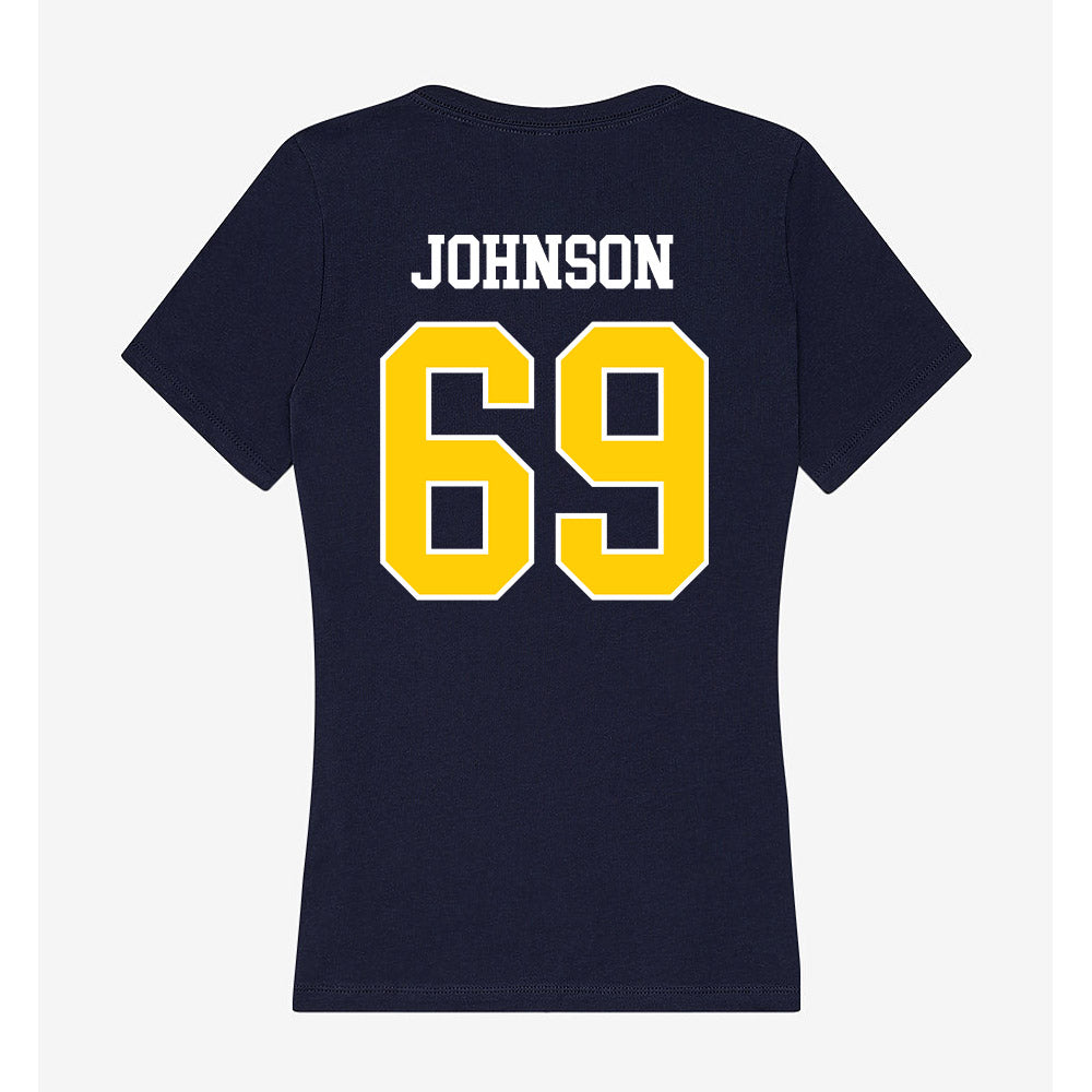 Toledo - NCAA Football : Dominic Johnson - Women's V-Neck T-Shirt-1